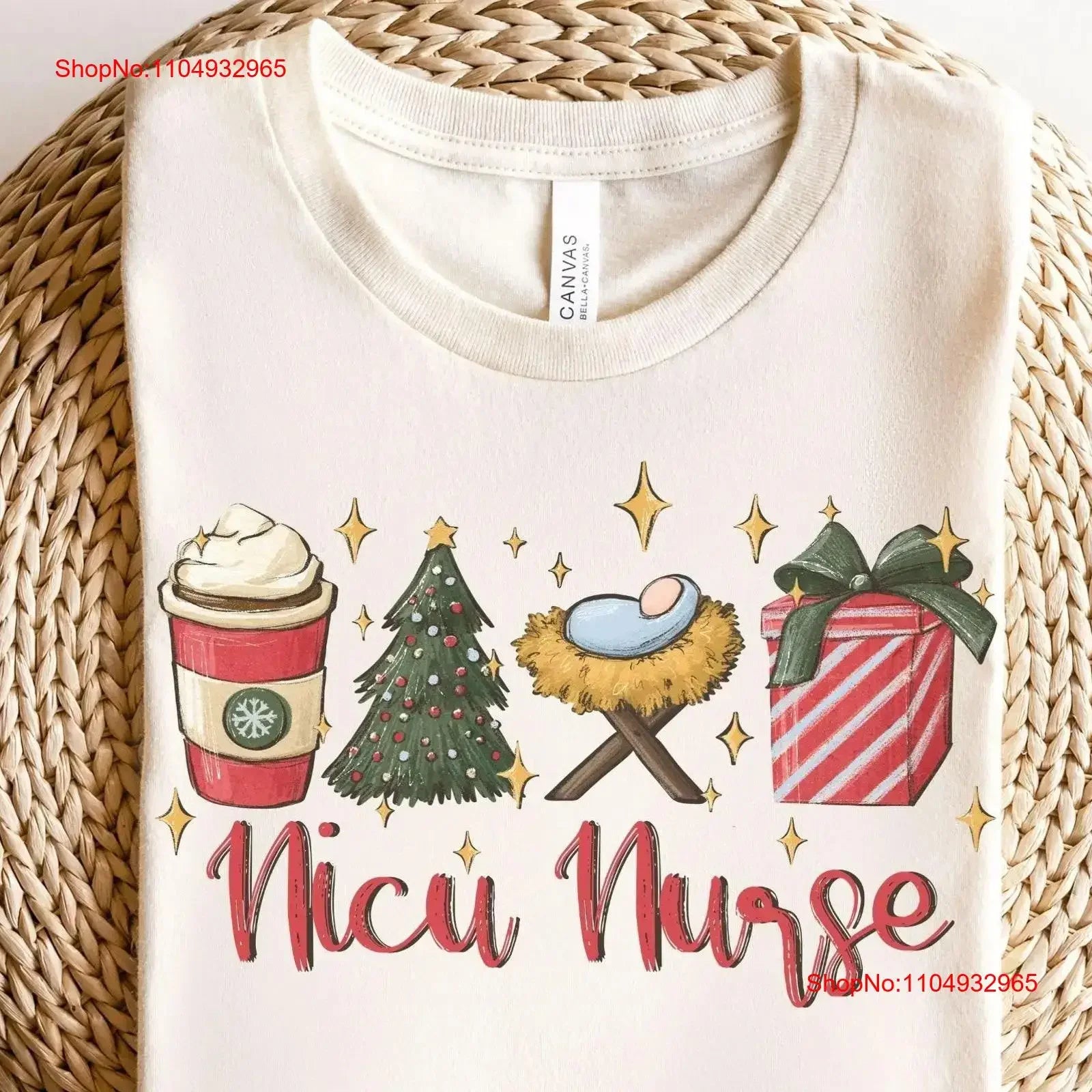NICU Nurse Christmas T Shirt Retro Hospital Xmas