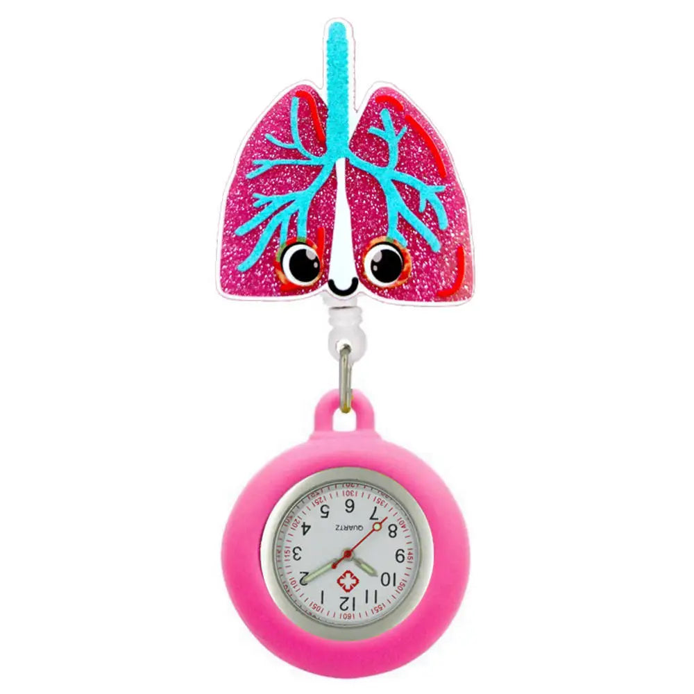 New Acrylic Retractable Nurse Badge Reel +Clock!
