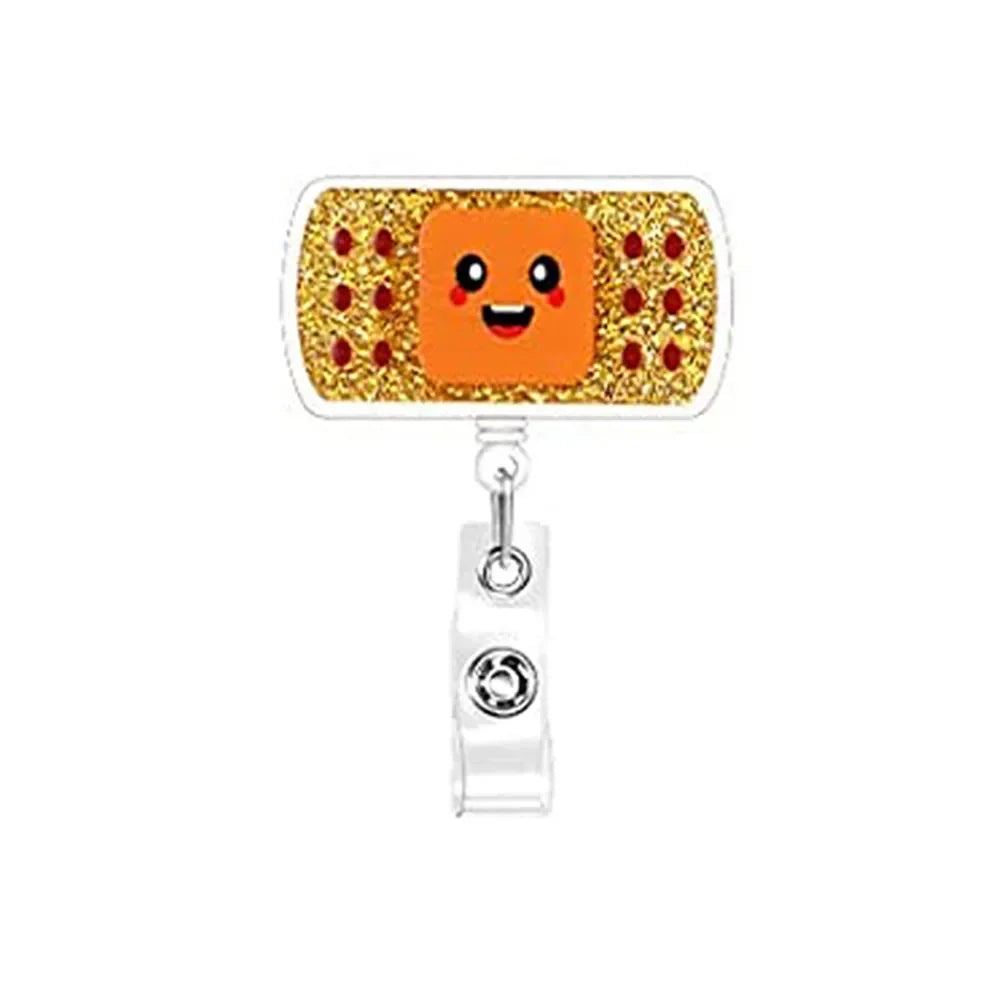 Cartoon Retractable Nurse Badge Reel Clip Badge Holder Students Doctor ID Card Holder Keychain Gift