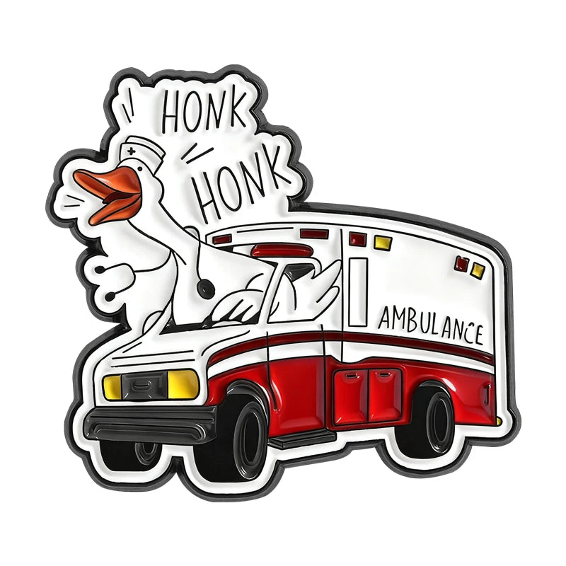 Silly Goose Ducktor Enamel Pins for Badge Reel