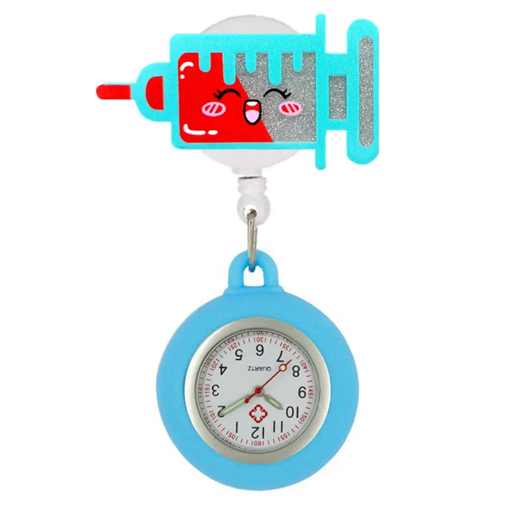 New Acrylic Retractable Nurse Badge Reel +Clock!