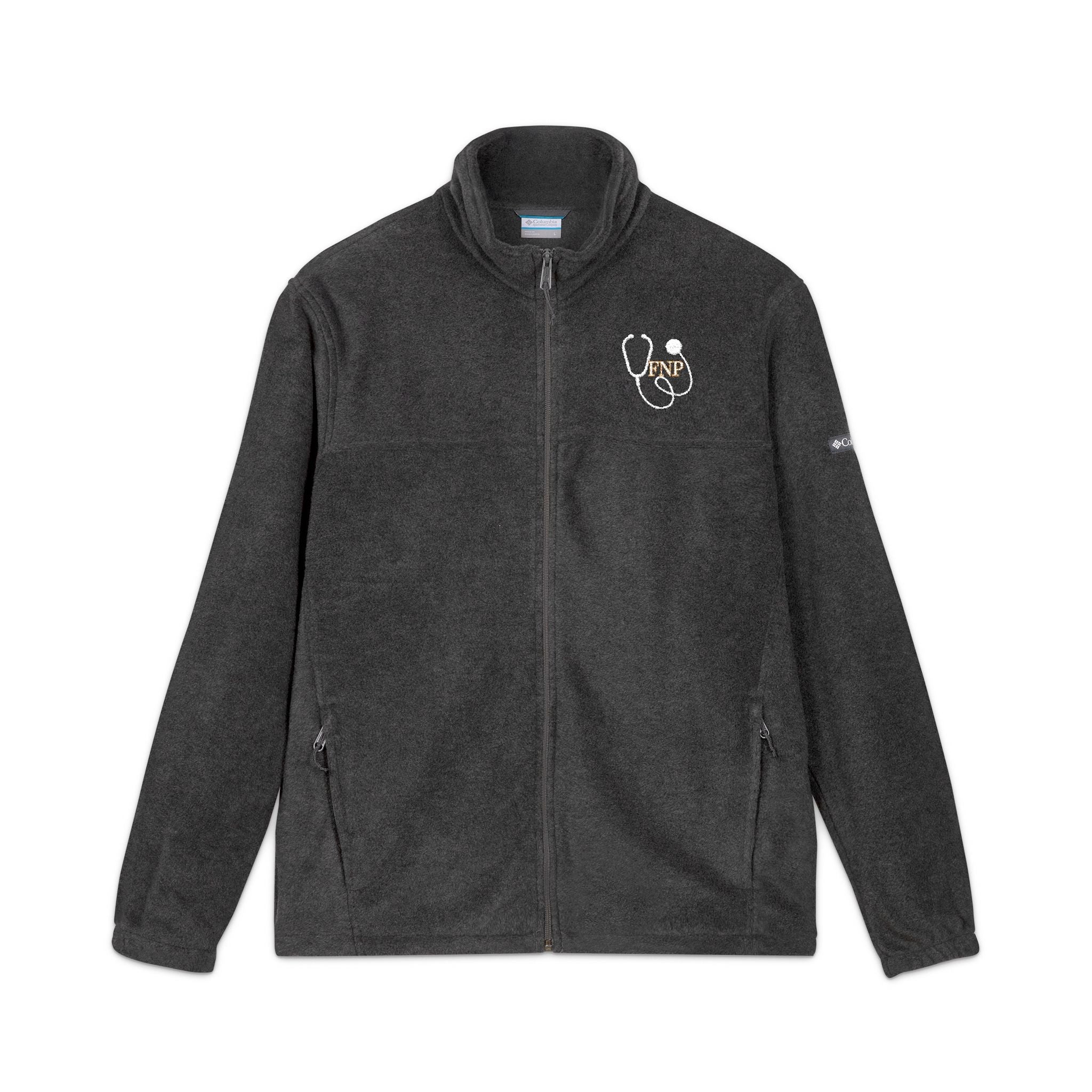 Embroidered Raccoon Columbia Fleece Jacket