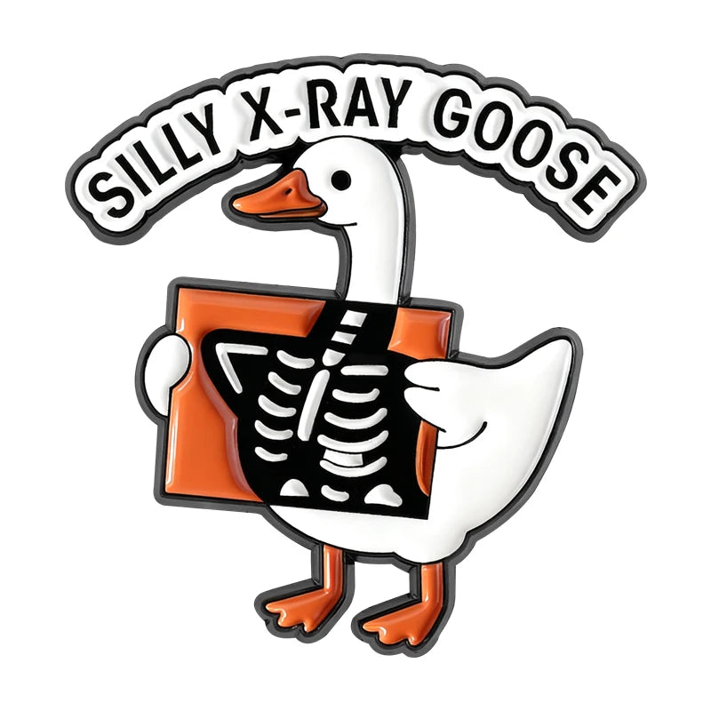 Silly Goose Ducktor Enamel Pins for Badge Reel