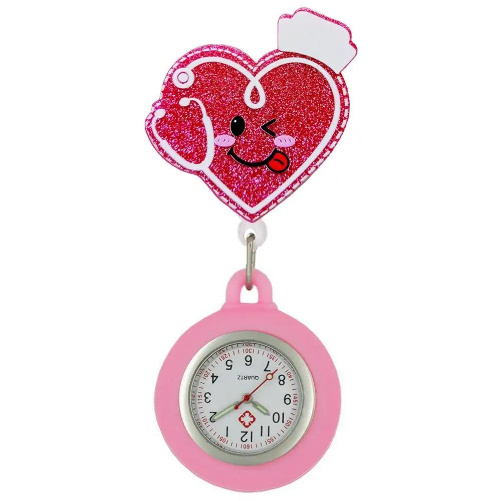 New Acrylic Retractable Nurse Badge Reel +Clock!