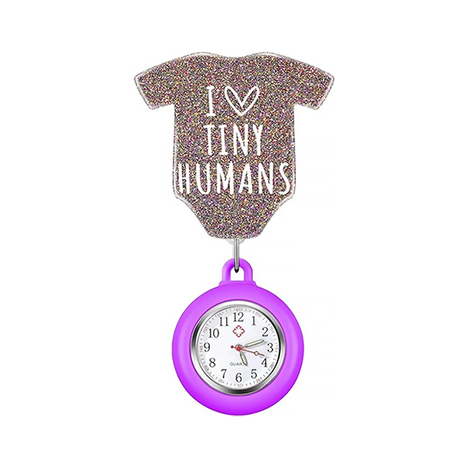 New Acrylic Retractable Nurse Badge Reel +Clock!