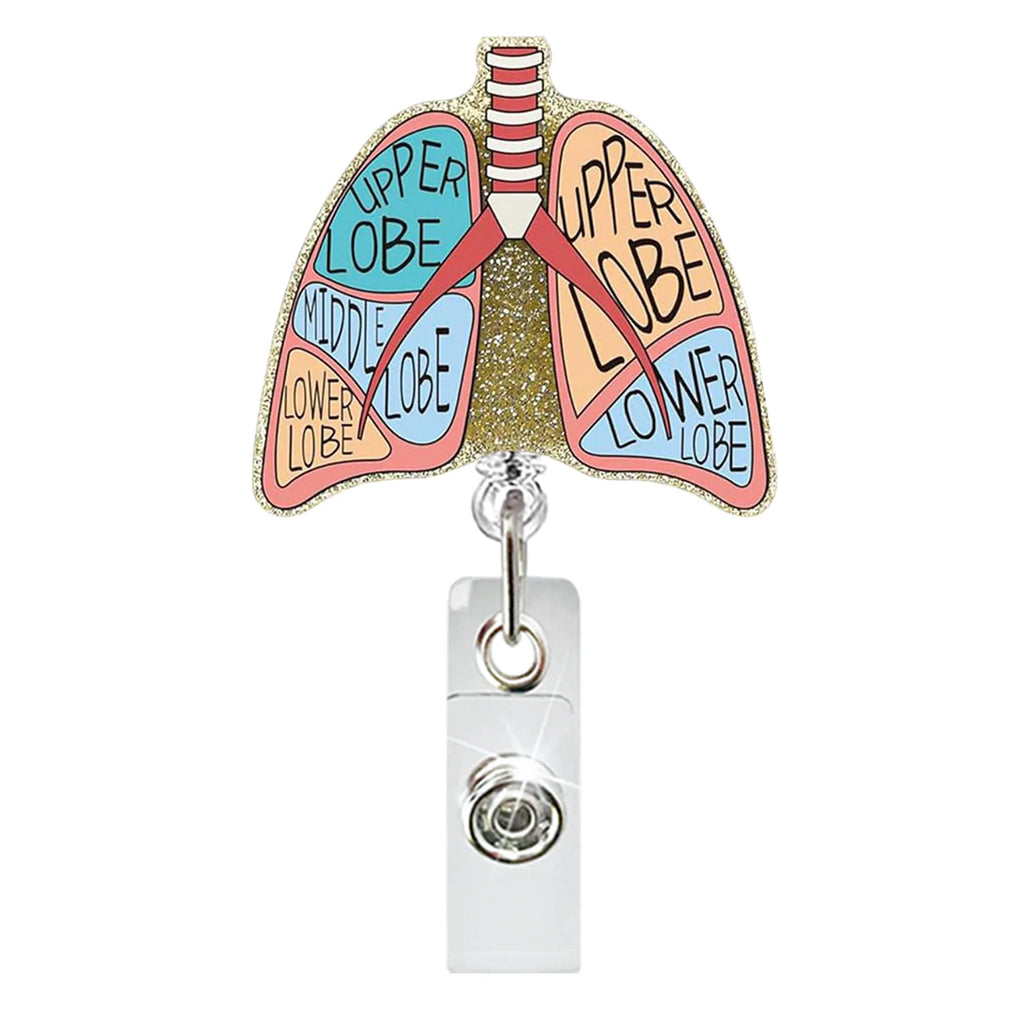 Badge Reel For Nurse| Rotating Badge Holder Crocodile Clip Acrylic