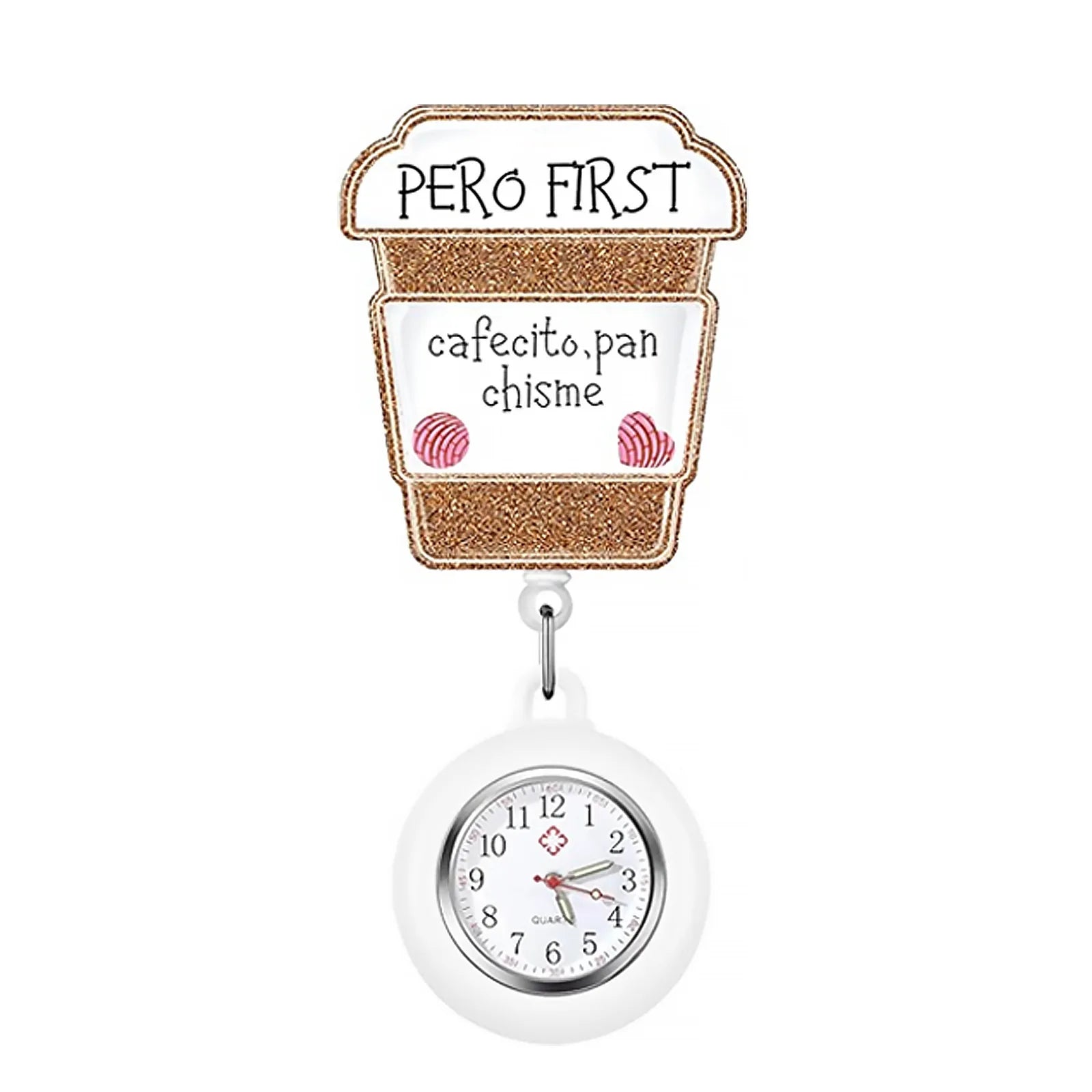 New Acrylic Retractable Nurse Badge Reel +Clock!