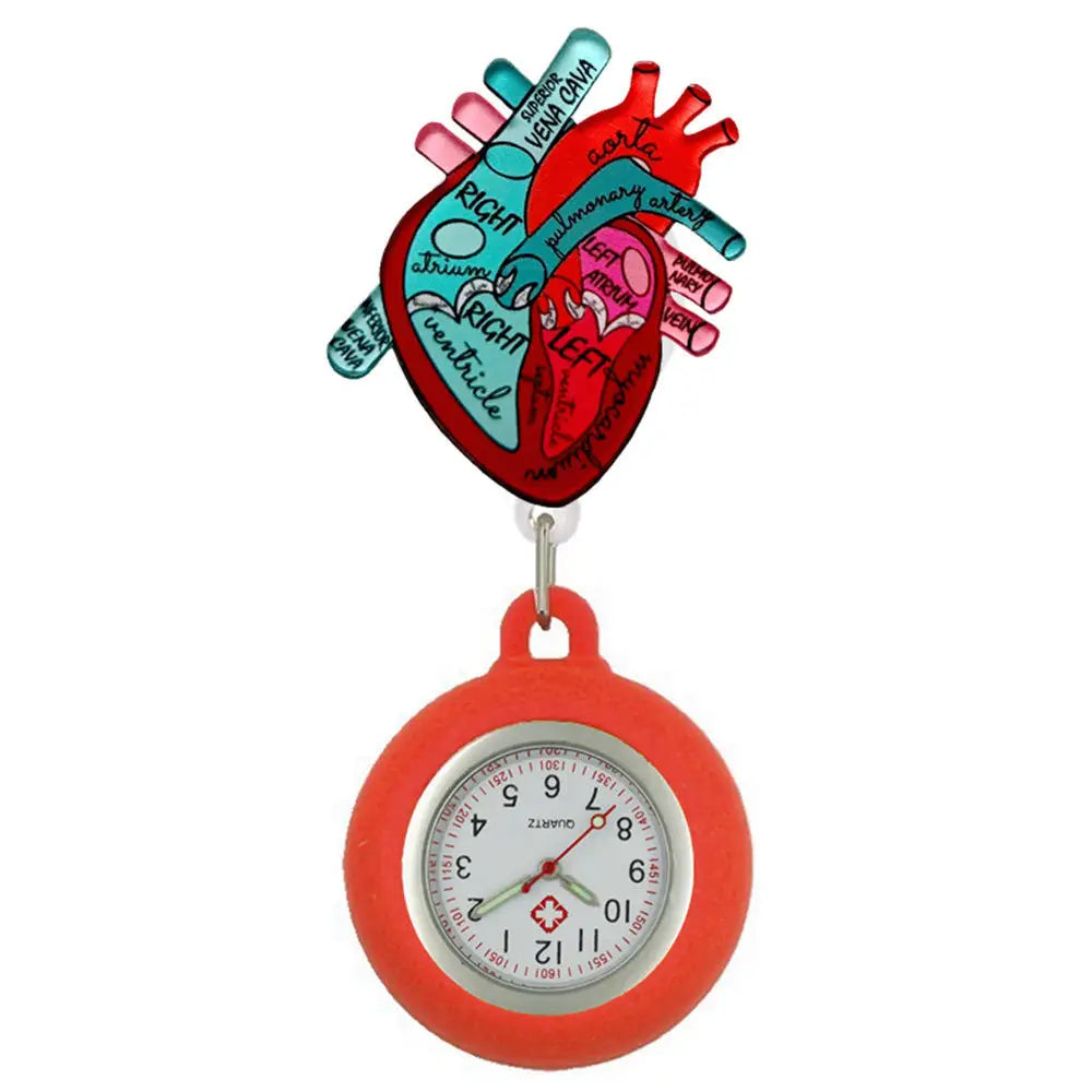 New Acrylic Retractable Nurse Badge Reel +Clock!