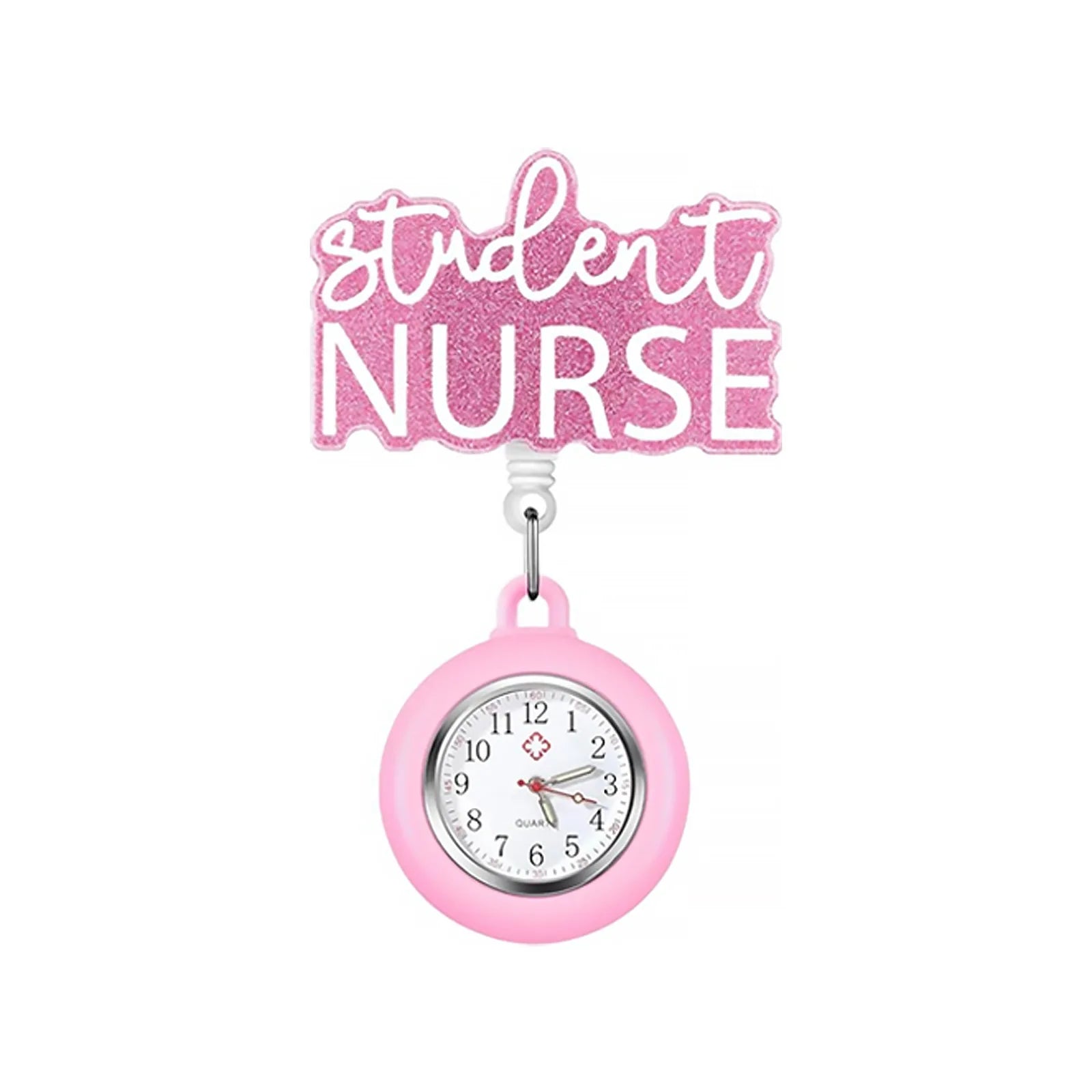 New Acrylic Retractable Nurse Badge Reel +Clock!