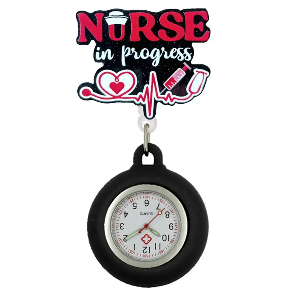 New Acrylic Retractable Nurse Badge Reel +Clock!