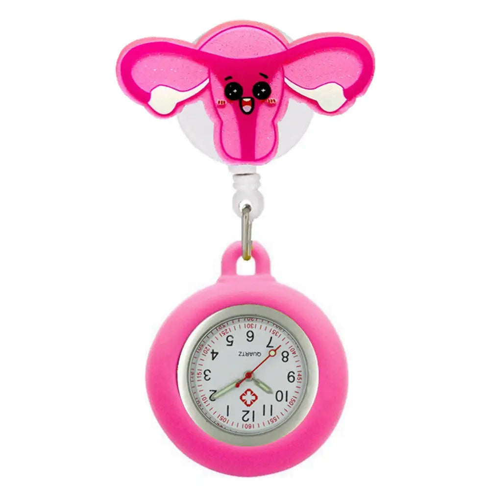New Acrylic Retractable Nurse Badge Reel +Clock!