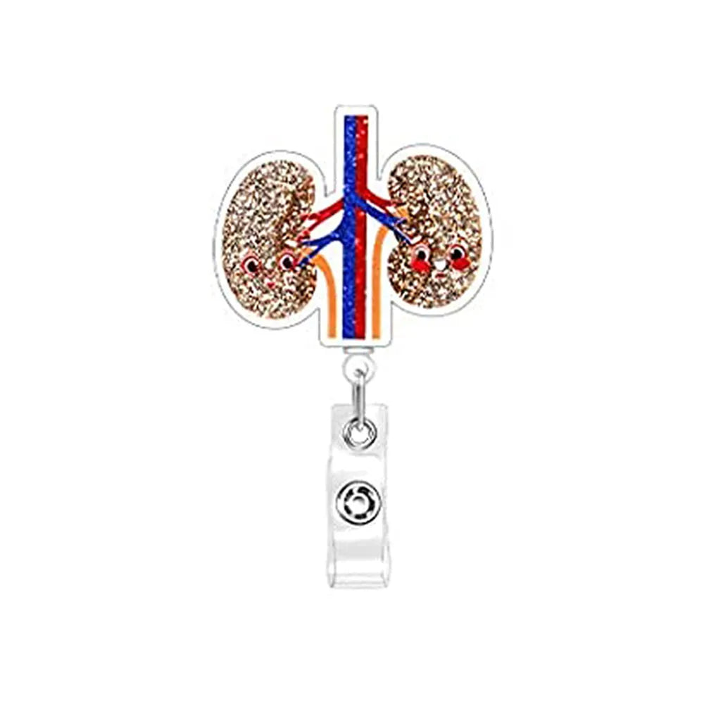 Cartoon Retractable Nurse Badge Reel Clip Badge Holder Students Doctor ID Card Holder Keychain Gift