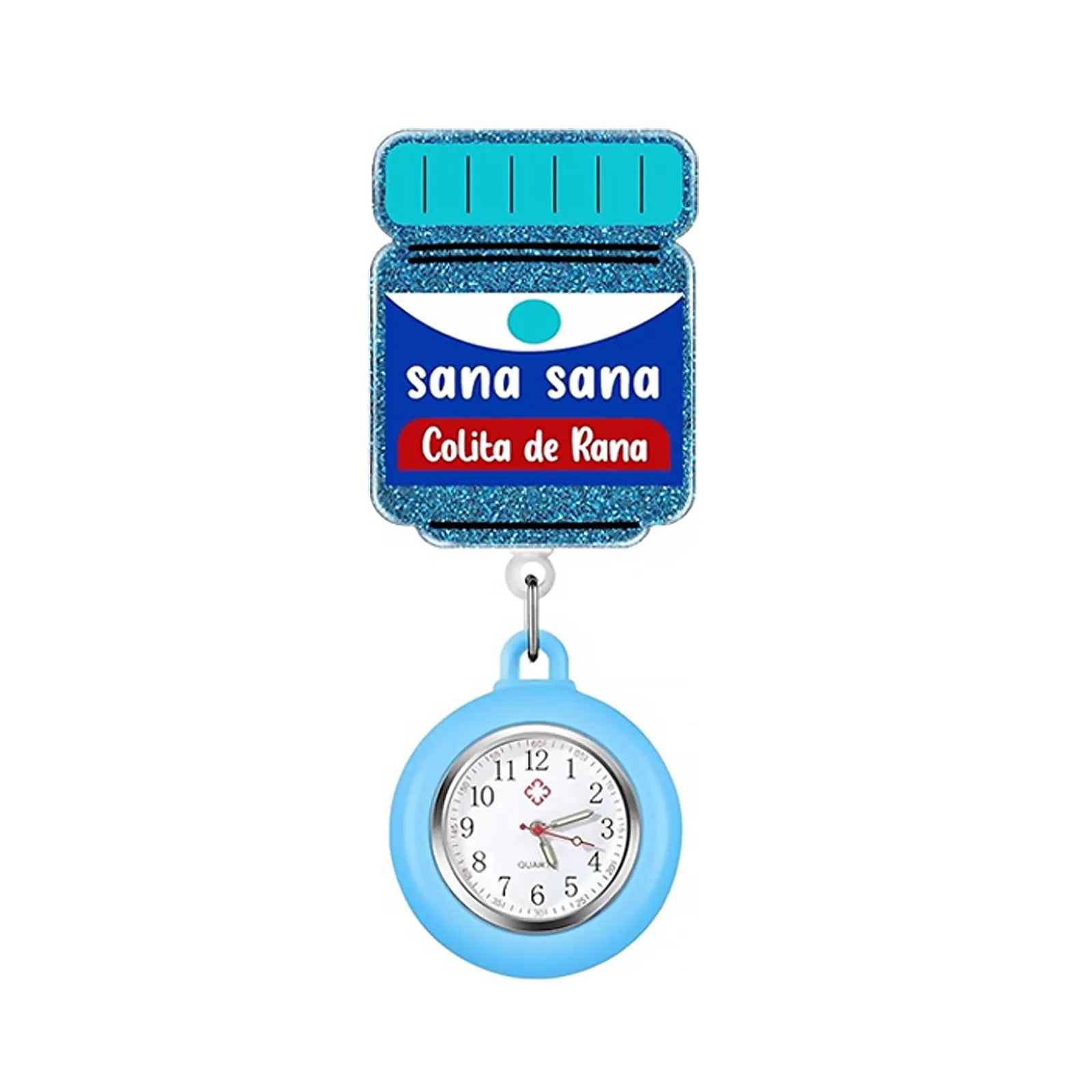 New Acrylic Retractable Nurse Badge Reel +Clock!